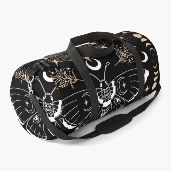 Luna Moth Moon Phases Witchy Dark Academia Aesthetic - Butterflies Moon Phases - Witchy Goth Vibes - Wicca Constellation Duffle Bag