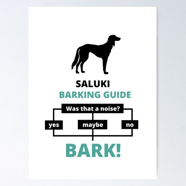Item preview, saluki barking guide designed and sold by promisesarelies.