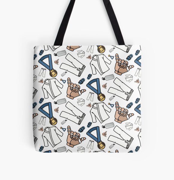Jiu Jitsu Lifestyle BJJ Brazilian Pattern All Over Print Tote Bag