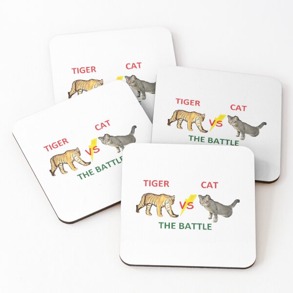 Item preview, cat vs tiger the battle designed and sold by allengary.