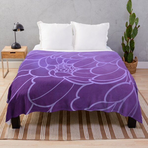Item preview,  dark purple peony flower  japanese style, uneven pattern designed and sold by weilertsen.