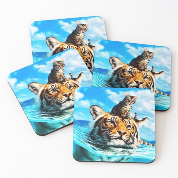 Item preview, Tiger And Cat In Water designed and sold by allengary.