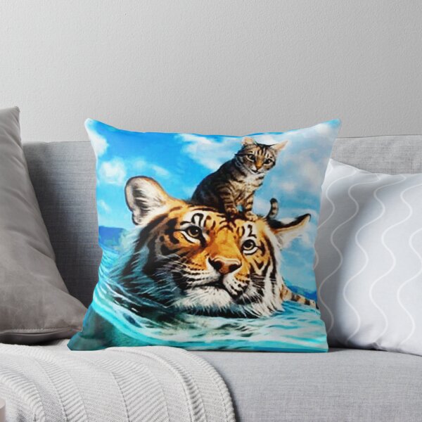 Item preview, Tiger And Cat In Water designed and sold by allengary.