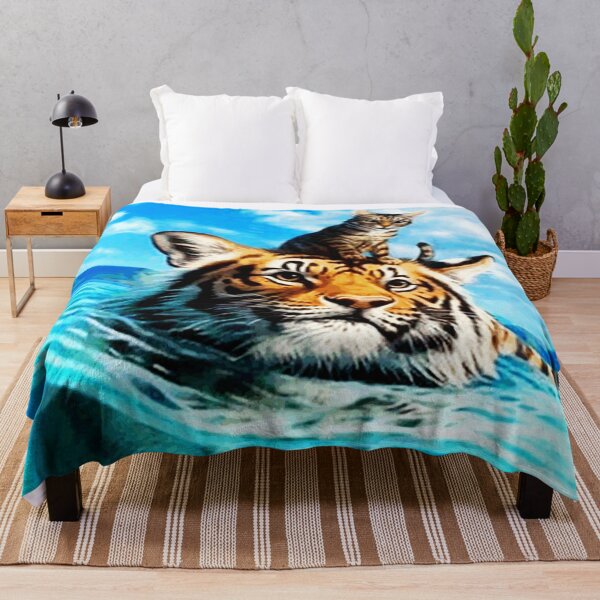 Item preview, Tiger And Cat In Water designed and sold by allengary.