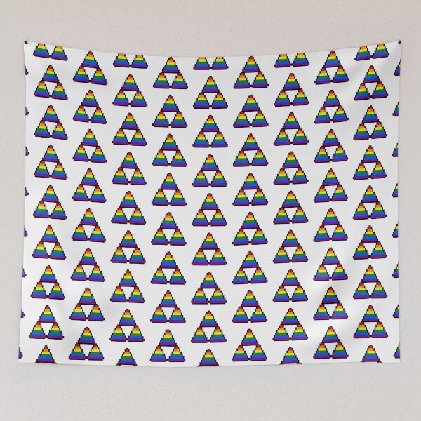 Item preview, Pixel Pride Rainbow Triangles designed and sold by Sorcerers of Cyber Pride.