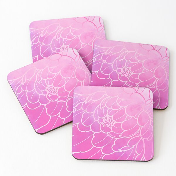 Item preview, pastel pink peony flower  japanese style, uneven pattern designed and sold by weilertsen.
