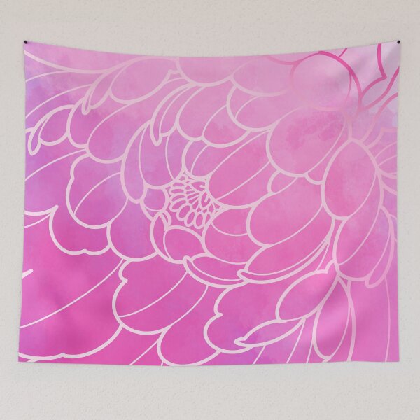 Item preview, pastel pink peony flower  japanese style, uneven pattern designed and sold by weilertsen.