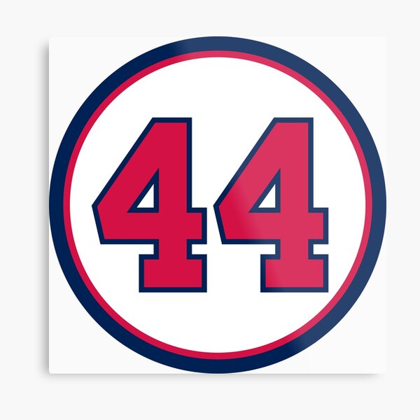 Atlanta Braves #44 Hank Aaron Navy #1 ALL OVER PRINT BASEBALL