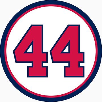 Hank Aaron 44 Jersey Number Sticker for Sale by StickBall Redbubble