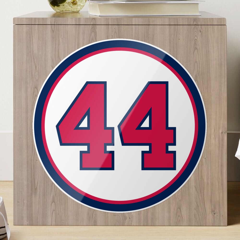 Hank Aaron Number 44 Jersey Atlanta Braves Inspired Sticker by