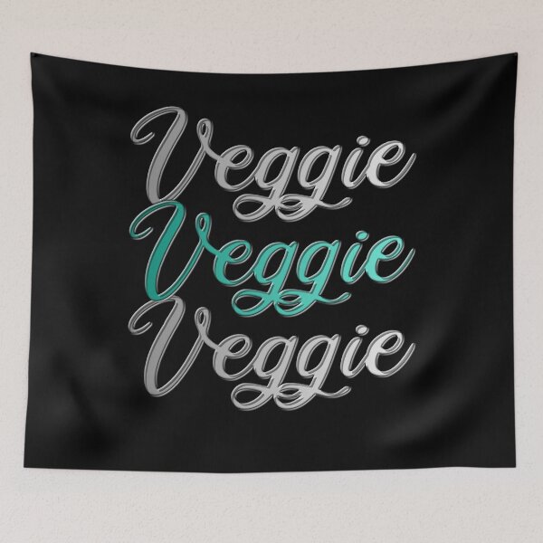 Item preview, Veggie Veggie Veggie Retro Turquoise designed and sold by AOCreativeProd.