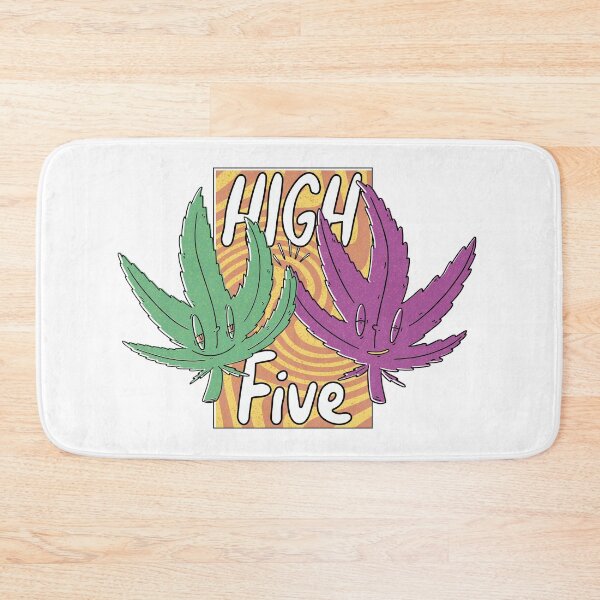 Item preview, "High Five" motif Hemp leaves hit. designed and sold by DresslessDesign.