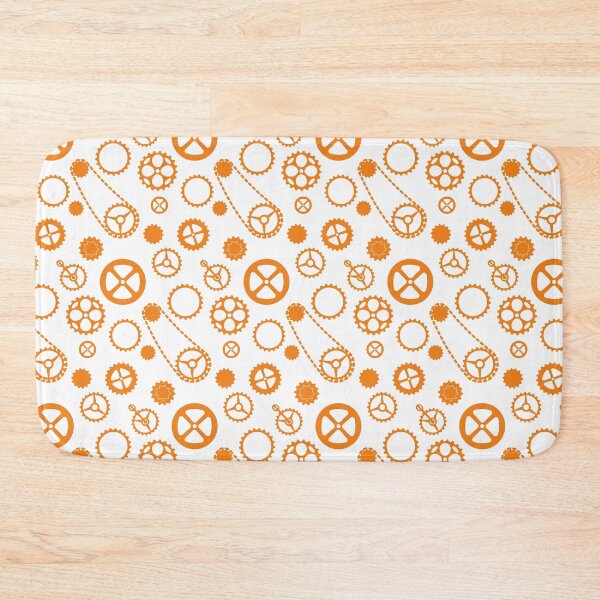 Item preview, Chain rings pattern orange on white background designed and sold by shushunya13.