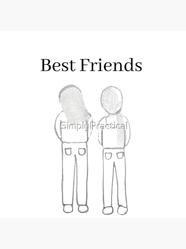 Best friends Drawing Tutorial - step by step || How To Draw Two Friends  Hugging Each other - YouTube