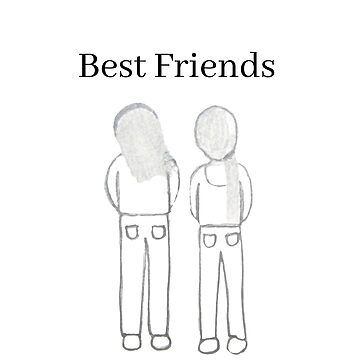 Old Friends Pencil Sketch Children Friendship From an - Etsy