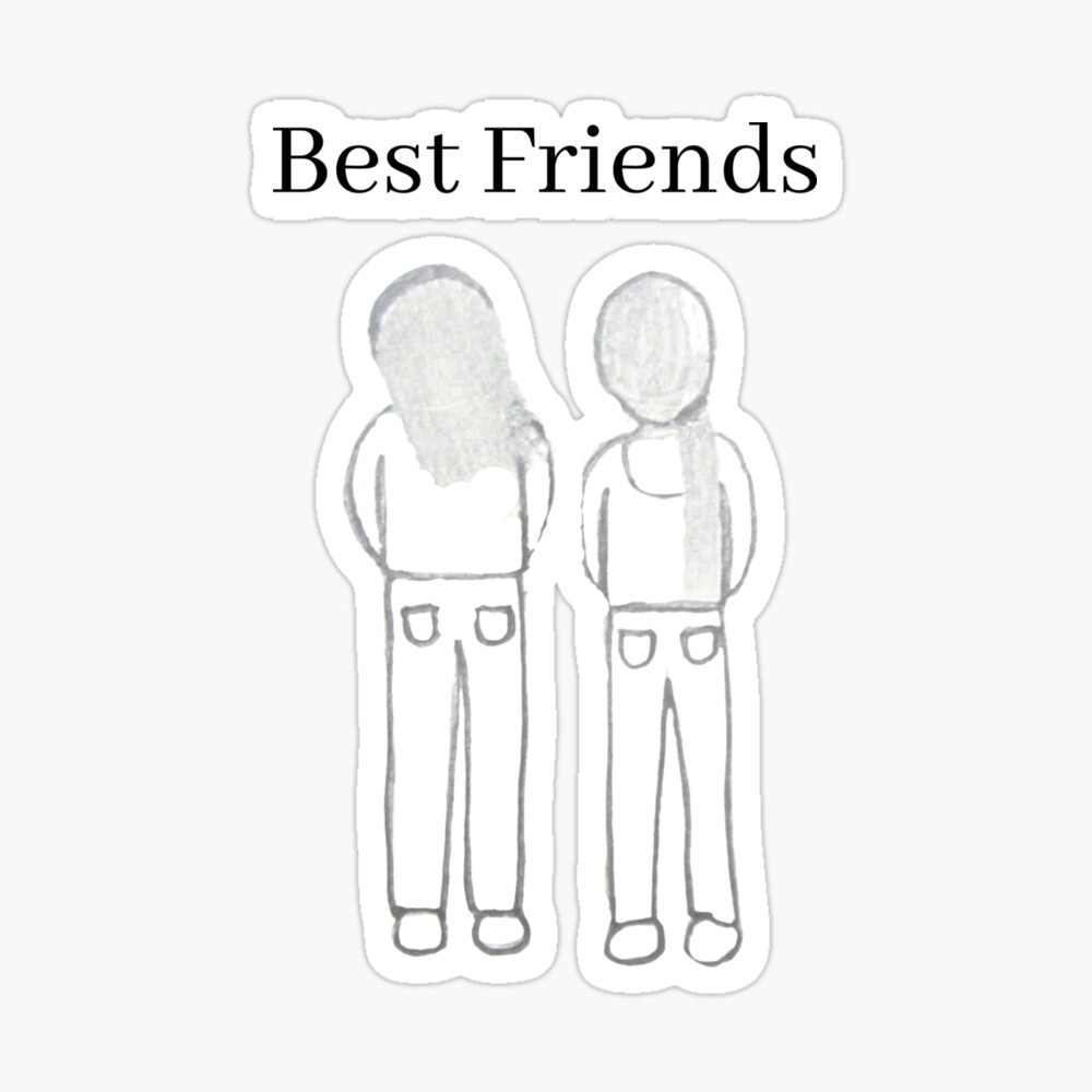 Friendship day drawing ❤️ best friend drawing / pencil sketch / how to draw  girl best friend easily - YouTube