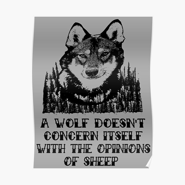 Poster Lone Wolf Zitat Redbubble