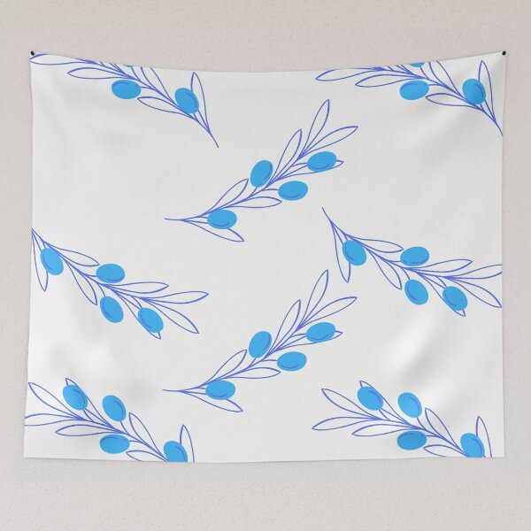 Item preview, Blue Greek Olive Branches designed and sold by esarantakos.