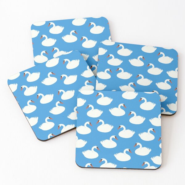 Item preview, white swans on blue lake designed and sold by Soramame.