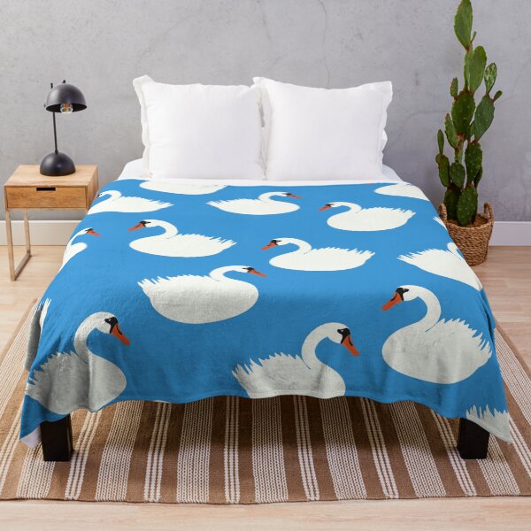 Item preview, white swans on blue lake designed and sold by Soramame.