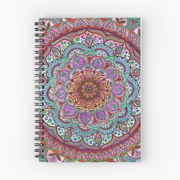 Item preview, Floral Mandala - Turquoise and Rust Variation designed and sold by SarahTravisArt.