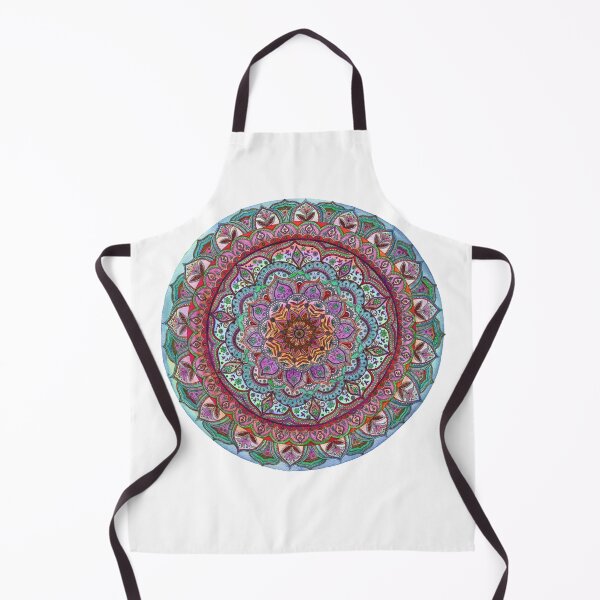 Item preview, Floral Mandala - Turquoise and Rust Variation designed and sold by SarahTravisArt.