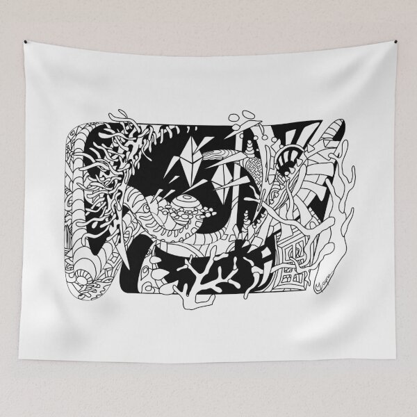Item preview, Adult coloring abstract lineart landscape designed and sold by Rainbow Infinity.