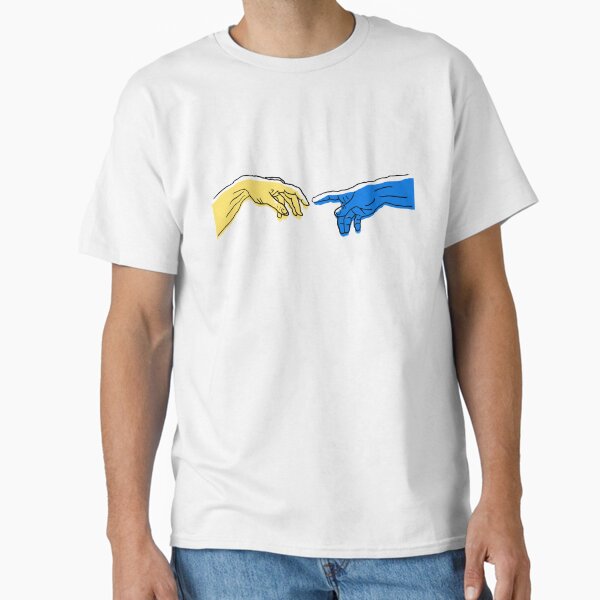 Item preview, Creation of Adam in blue and yellow designed and sold by kissmyartichoke.