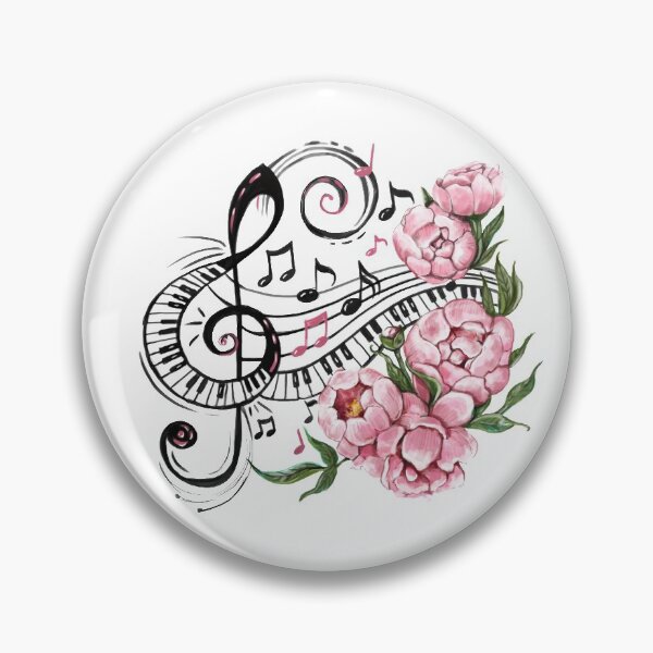 Item preview, Piano Keys with Floral designed and sold by Kim Leex.