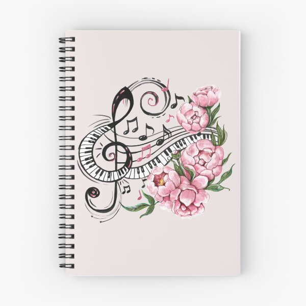 Item preview, Piano Keys with Floral designed and sold by Kim Leex.