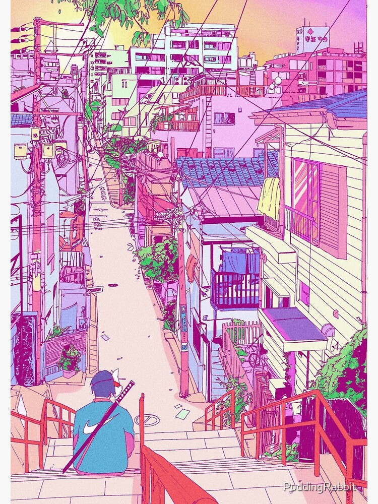 aesthetic Pink Wallpaper Lo-fi retro anime 