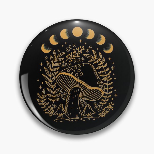 Item preview, Dark Academia Aesthetic: Goblincore Cottagecore Witchy Moon with Fungi Mushroom Phases, Nature Forest Fairy Grunge  designed and sold by MinistryOfFrogs.