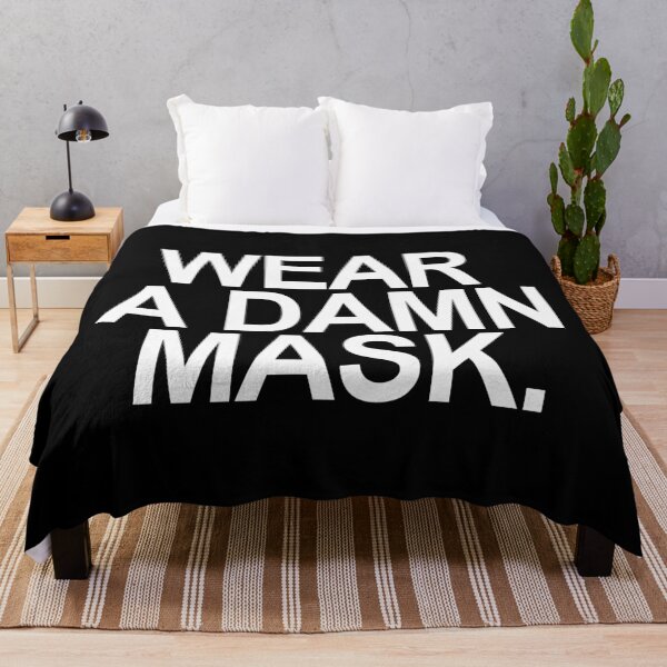 Item preview, Wear a damn mask - white font designed and sold by Thelittlelord.