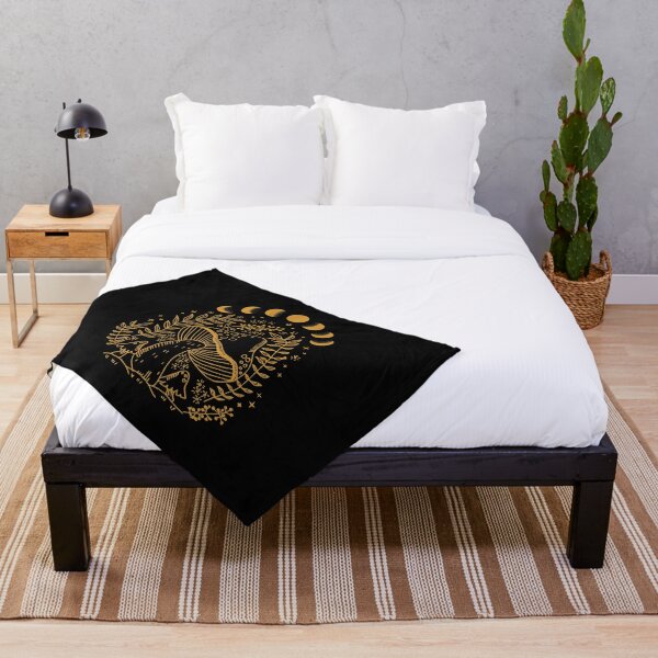 Goblincore Dark Academia Aesthetic Mystic' Throw Pillow Cover 18” x 18”