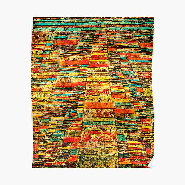 Klee - Highway and Byways, célèbre tableau de Paul Klee Poster