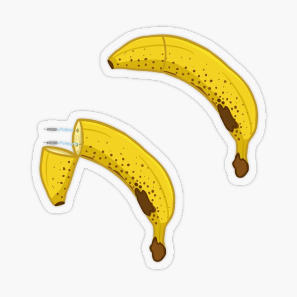 Potaser - Banana Taser Transparent Sticker