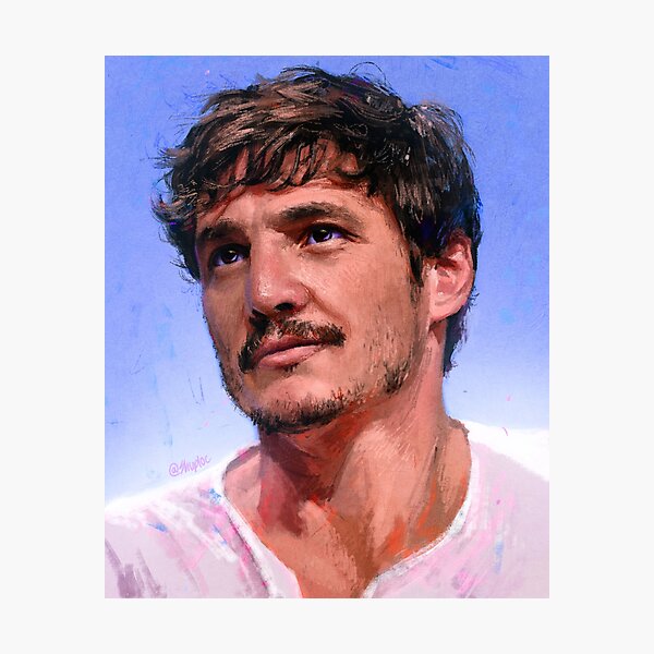 Vista previa del artículo con la obra «Pedro Pascal», diseñado y vendido por Shuploc.