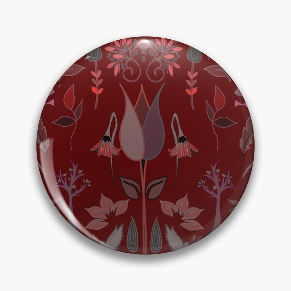 Item preview, Medieval Inspired Luxury Style Pattern. Opulent burgundy reds designed and sold by Caroline Laursen.