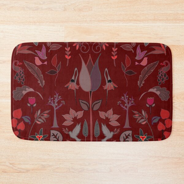 Item preview, Medieval Inspired Luxury Style Pattern. Opulent burgundy reds designed and sold by Caroline Laursen.