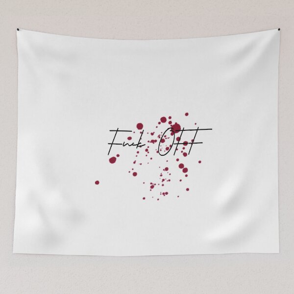 Item preview, FUCK OFF red anchor spot pattern designed and sold by LeeydiCreative.