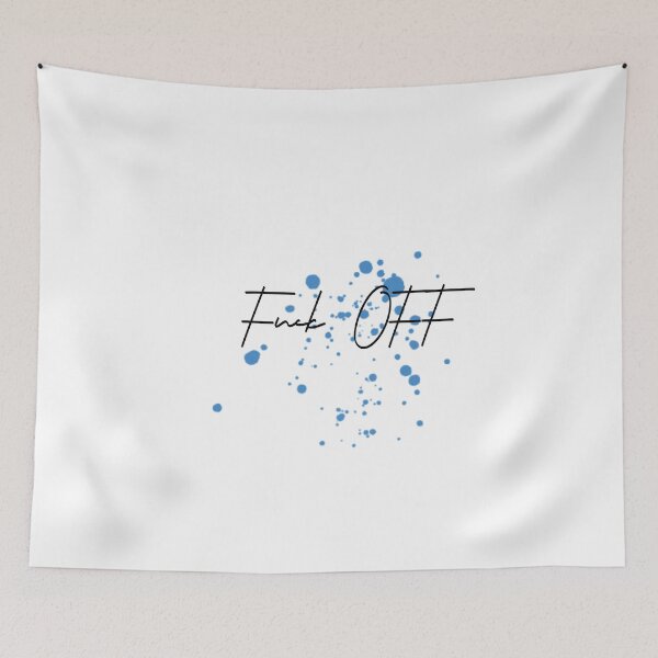 Item preview, FUCK OFF blue anchor spot pattern designed and sold by LeeydiCreative.