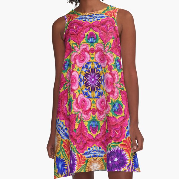 Guatemalan embroidery #3 A-Line Dress