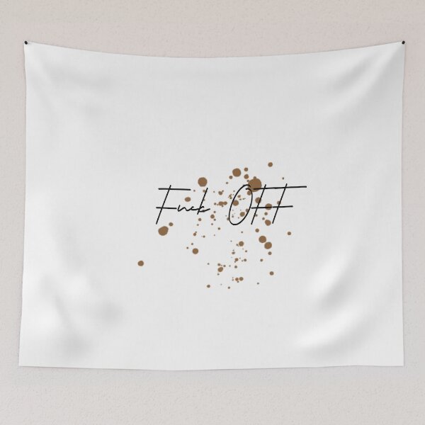 Item preview, FUCK OFF brown anchor spot pattern designed and sold by LeeydiCreative.