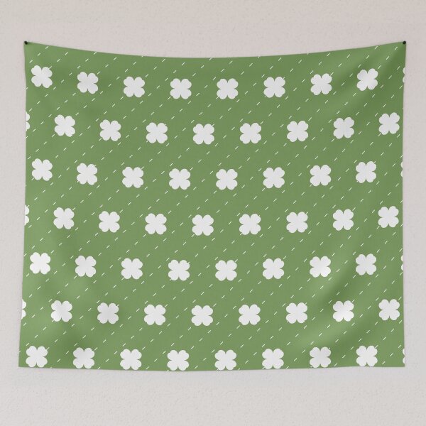Item preview, Irish Clover Pattern with Green Background designed and sold by ClaudiaGrosso.