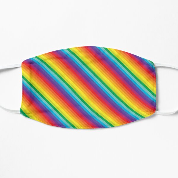 Rainbow Stripe Flat Mask