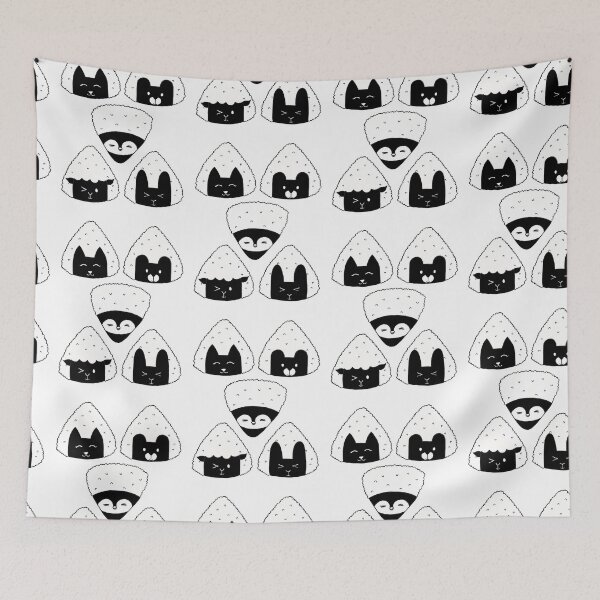 Item preview, Rice balls (onigiri) with animal shaped seaweed! designed and sold by Okashimai.