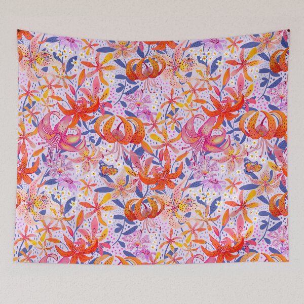 Item preview, Dancing Lillies on light background designed and sold by Janet Broxon.