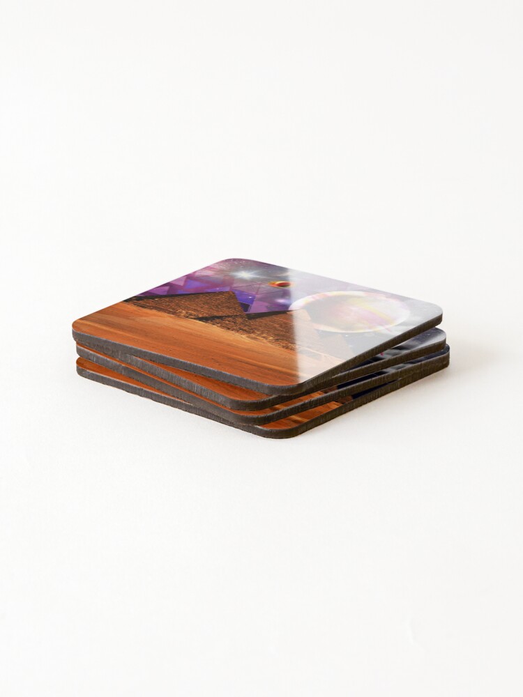 Thumbnail 4 of 5, Coasters (Set of 4), Cosmic Pyramids designed and sold by Cosmic-Store.