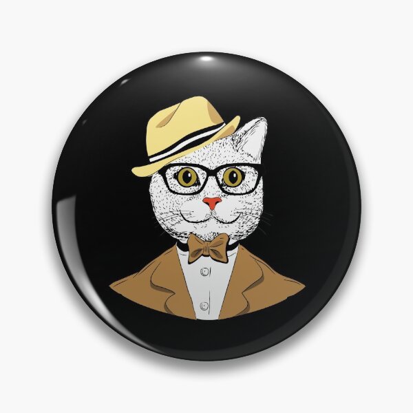 Item preview, Smart Cat Wearing Glasses Bow Tie designed and sold by Dressed For  Duty.