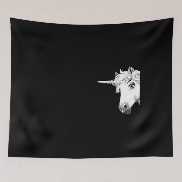 Item preview, Peeping Unicorn – Funny Magical Creature Design designed and sold by PrintPress.